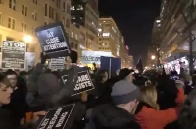 Protest outside DeploraBall