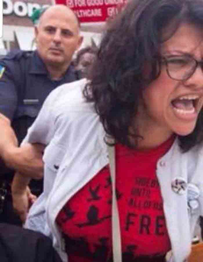 NextImg:Rep. Tlaib Tweets a Video of Protesters Chanting, "From the River to the Sea"