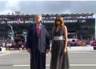 Sick, dumb, NY Times reacts to the President at Daytona 500