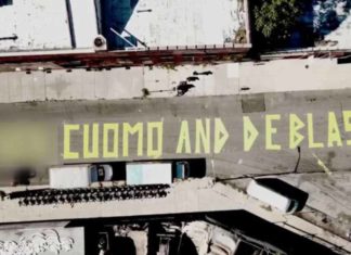 ‘F’ CUOMO AND DEBLASIO mural in NYC