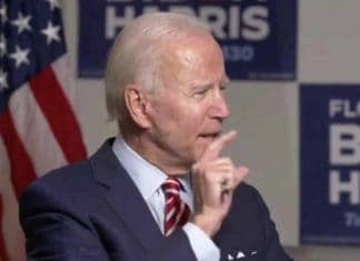 Biden says during an interview, “I lost that line”