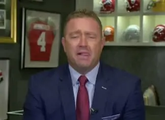 White college football analyst sobs on-air over racism against blacks