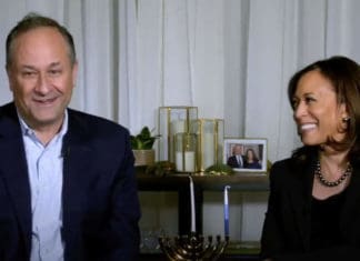 Cloying Kamala and Doug describe Hanukkah a celebration of SJWs