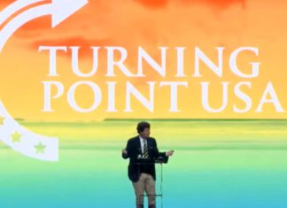 Tucker at Turning Point USA talks of a society with no past and no future