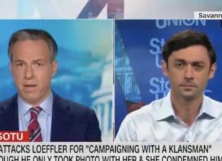 Tapper calls out Ossoff for lying about Sen Loeffler campaigning with a Klansman