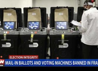 France bans mail-in ballots and voting machines