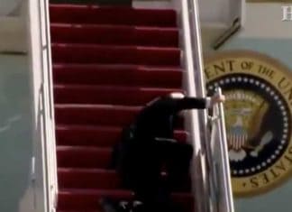 Karma! Biden mocked the way DJT climbs stairs only last year