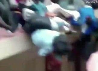 Horrific video of students falling to their death at Bolivia U when rail gives way