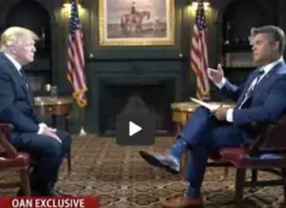 Full hour-long interview with Donald J Trump on OANN