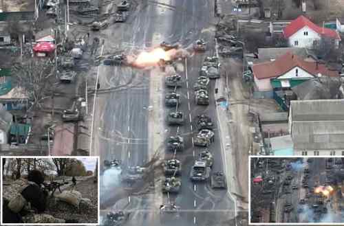 "Staggering": Russian Convoy Disperses in Fields & Woods - Vimarsana News