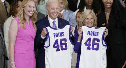 NextImg:Irony of Ironies! Jill Biden Praises Opportunities for Women in Sports