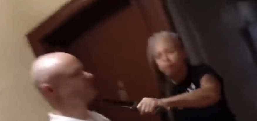 NextImg:Manhattan Professor Threatens to Chop Up a Reporter with Her Machete