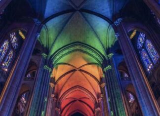 Cathedral of St. John Divine Lights Up in Rainbows