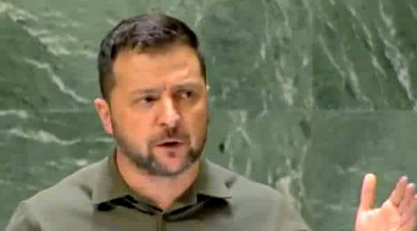 NextImg:Clown World Goes International! Zelensky Sits In His Audience As He Speaks