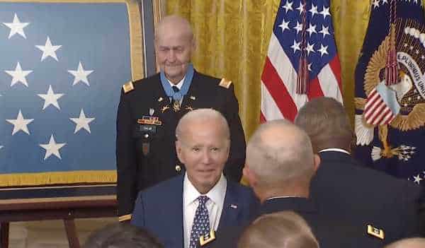NextImg:Uncle Joe Takes Off During A Medal of Honor Ceremony