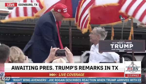 NextImg:Gov. Greg Abbott Endorses Donald Trump for President