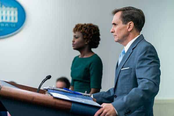 NextImg:John Kirby and KJP Are Fighting Over the Podium