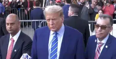 Donald Trump Is Greeted with Cheers In Harlem