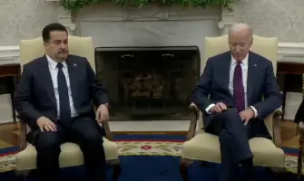 Biden Slurs Through His Cheat Sheet in Photo-Op with Iraq’s PM
