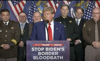 Donald Trump Held a ‘Biden’s Border Bloodbath’ Rally in Michigan