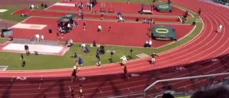 Boy Beats All the Girls in the 200 Meter Race
