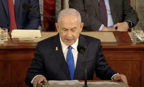 Netanyahu’s Address to Congress: Standing Ovations & a Violent Mob