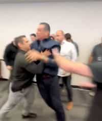 Deranged, Yelling Man Taken Out of Presser – It Was a State Senator