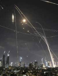 Spectacle of Missiles Lighting Up the Tel Aviv Sky
