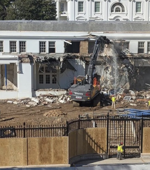 The Demolition of the East Wing Begins, Breaking Liberal Hearts