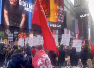 Pinko Democrats Flood Times Sq. Calling for Revolution on Behalf of Maduro