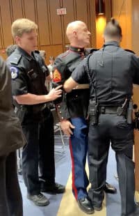 Watch Sen. Sheehy Help Police Constrain Radical Brian McGinnis